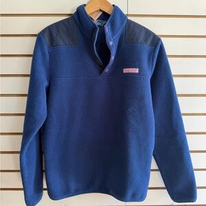 Vineyard Vines Blue Fleece with Red Accents